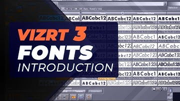 Vizrt Artist 3 Font Introduction