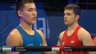 БОКС ОСИЁ ЧЕМПИОНАТИ ФИНАЛ ЖАНГИ. УЗБЕК vs ТАДЖИК