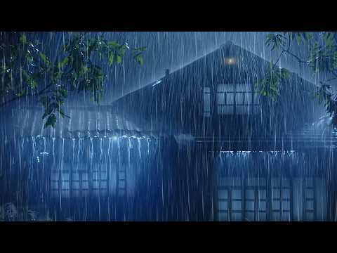 Deep Sleep Instantly in 3 Minutes | Heavy Rainstorm on Tin Roof & Strong Thunder on Stormy Night