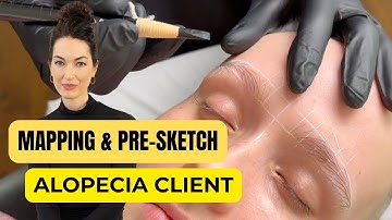 Brow Mapping & Pre-Sketch For Alopecia Client - Hyperrealism Brows