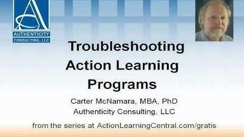 Troubleshooting Action Learning Programs (3 of 3)