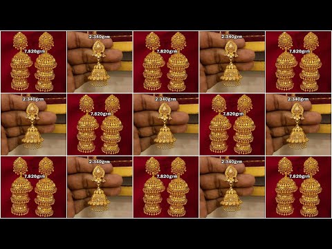 Latest Gold Jhumka Designs With Weight | gold Earrings Jhumka Designs | Earrings for