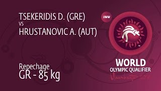 Repechage GR - 85 kg: A. HRUSTANOVIC (AUT) df. D. TSEKERIDIS (GRE), 3-2
