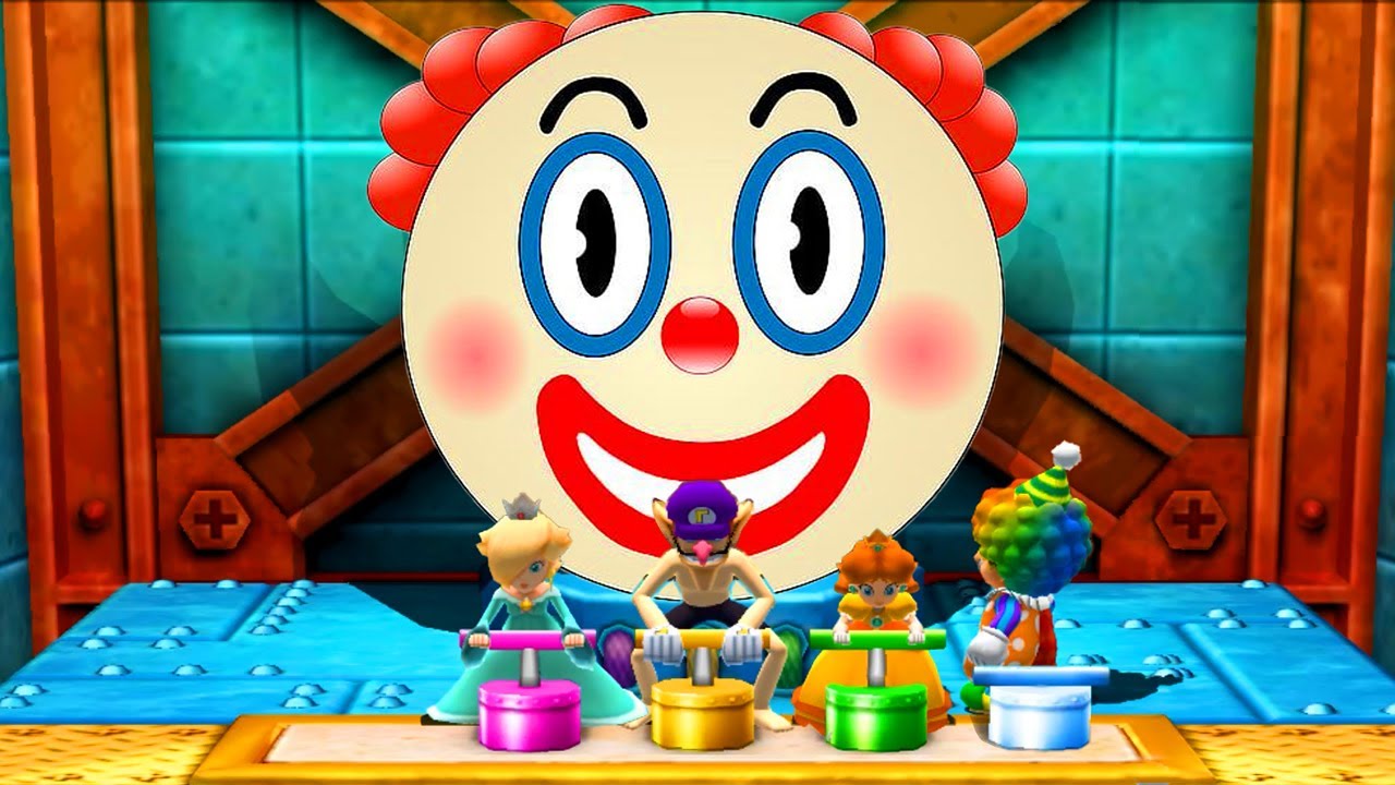 Mario Party The Top 100 Minigames - Mario The Clown Vs  Waluigi Vs Daisy Vs Rosalina (Very Hard CPU)