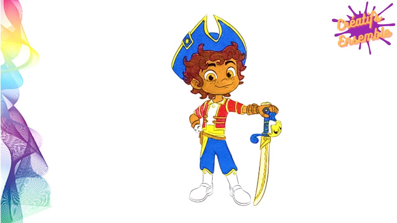 Coloriage de SANTIAGO des MERS | Apprendre à dessiner, dessin facile