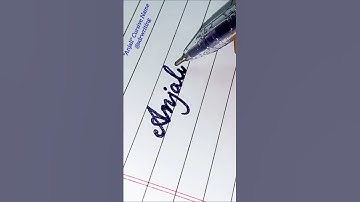 "Anjali" 🌼 Name Cursive handwriting #handwriting #sdrwriting #cursive #viral