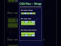 CSS Flex wrap Property #flexbox #flexboxlayout #flexbox #webdesign #webdevelopment #coding #shorts