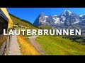 KLEINE SCHEIDEGG to LAUTERBRUNNEN Switzerland 🇨🇭 Swiss Train Ride Video