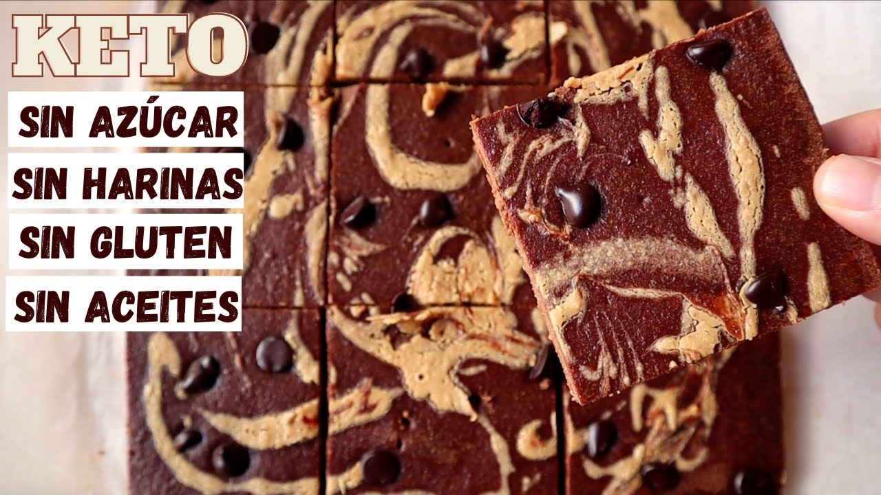 KETO BROWNIES SNICKERS REESE'S Saludables, Sin Azúcar, Sin Harinas