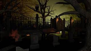 Halloween Background Ambience - Halloween Music, Graveyard & Spooky Sounds - Kid Friendly