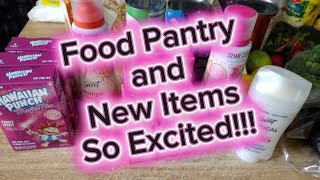 Food Pantry food bank haul church pantry and new items I found woo woo!
