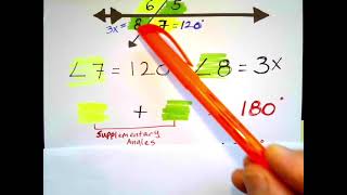 Question #6 "What is the value of X?" Geometry GED Math Test