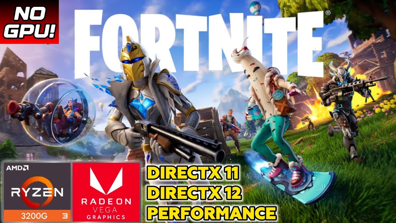 Fortnite on Ryzen 3 3200G | Vega 8 | 16GB RAM | DX11 vs DX12 vs Performance Mode