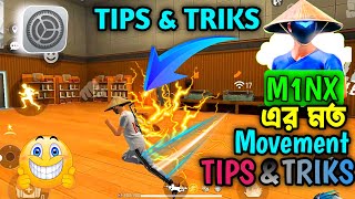 M1NX Movement Tutorial 😱| M1NX Movement | Movement Tips & Triks. Garena FreeFire.