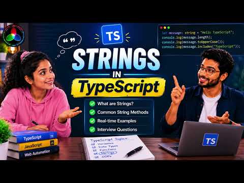 Strings in TypeScript Explained | TypeScript Beginner Series Part 16 | Telugu