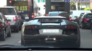 Saudi Matte Grey Aventador Arrives In Los Angeles Driving Overview