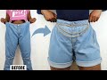 DIY Mom Shorts From Oversized Jeans | Jeans Transformation