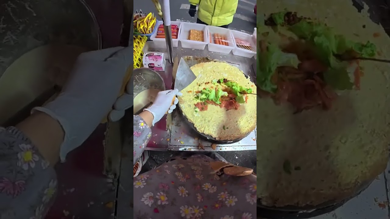 Setting up a stall to make egg pancakes and sell them for breakfast to make money