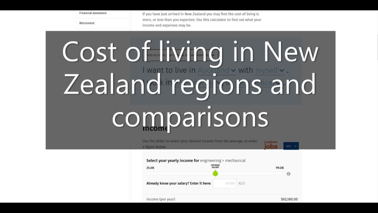 Cost of living in New Zealand regions and comparisons - YouTube