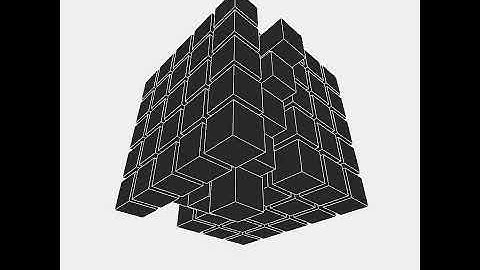 Rotating cube. Draw by openFrameworks