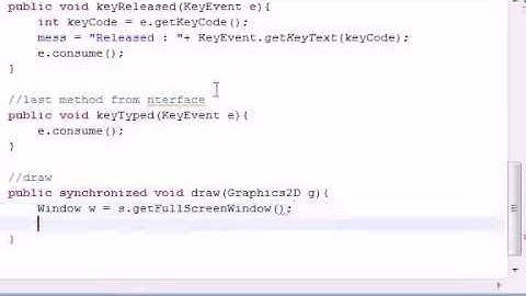 Java Game Development 30 Final Keyboard Input