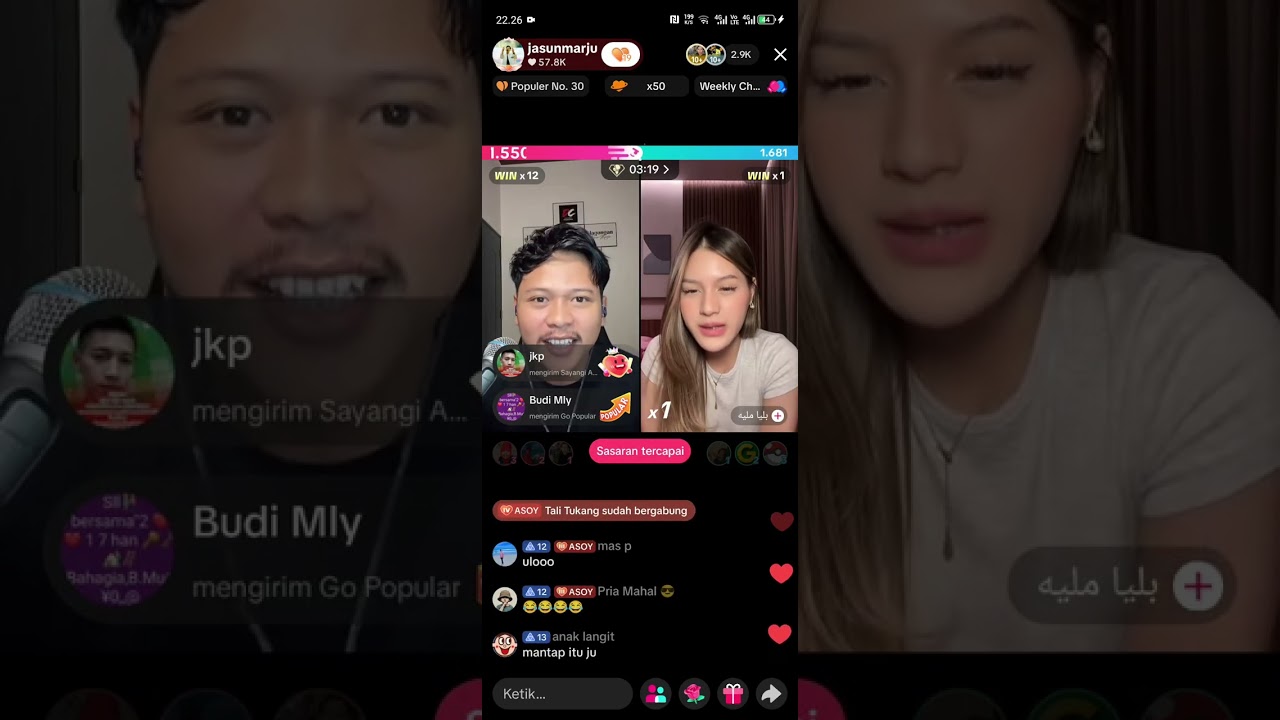 Live jasun marju tadi malam  13-14 november