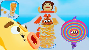 Satisfying Mobile Games NEW VIDEO Playing 1234 Tiktok Layer Man, Dancing Hair, Pancake Run GamePlay