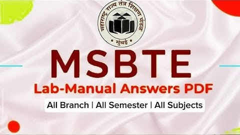 MSBTE I and K Scheme Lab Manual | Pdf All Branch-All Semester All Subjects Solved Lab Manuals Pdf