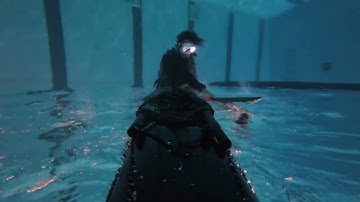 Greenland Style Kayak Rolling Pool Session 1 2025. Zegul Kayak, Lendal Paddle GLO Kalleq.