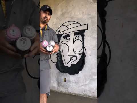 SUPER COOL GRAFFITI CHARACTER 😁 #graffiti #graffitiart #shorts