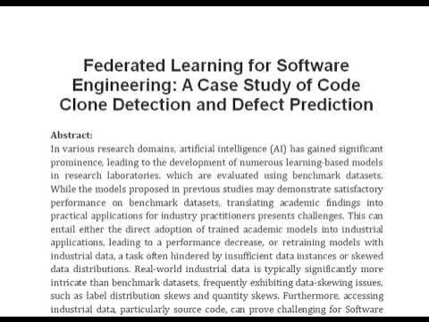 Federated Learning for Software Engineering A Case Study of Code Clone ...