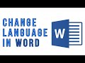 How To Change Language In Word 
