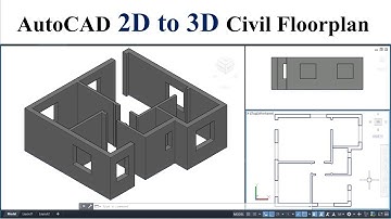 AutoCAD 2D to 3D Civil Floor Plan | Civil Floor Plan Modeling Tutorial | Full Tutorial