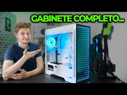 GABINETE GAMER GAMEMAX INFINITY ABYSS RGB MID TOWER VIDRO TEMPERADO BLACK -  M908-TR