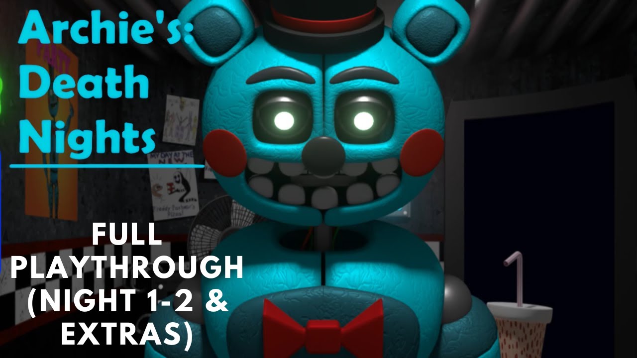Archie's: Death Nights | Full Playthrough | (Night 1-2 & Extras) - YouTube