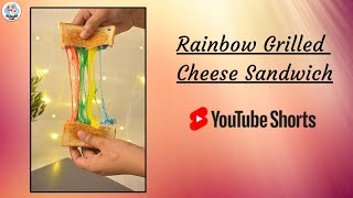 Rainbow Grilled Cheese Sandwich | Holi Special Colorful Recipe | Hunger Plans #shorts