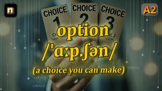[n] Option meaning (a choice you can make) with 5 examples