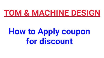 How to apply coupon for buy TOM & Machine Design Batch @PolytechnicPathshala