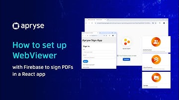 How to set up WebViewer with Firebase to sign PDFs in a React app