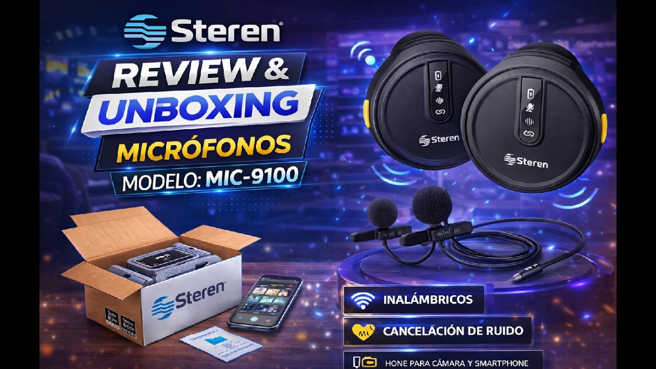 Miniatura de la reseña Steren MIC-9100 Micrófonos Inalámbricos | Reseña
