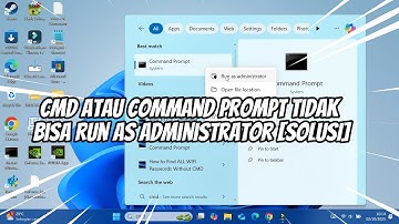 CMD atau Command Prompt Tidak Bisa Run as Administrator [SOLUSI]
