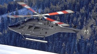 Luxurious Bell 429 helicopter landing & takeoff at Courchevel LFLJ | #helicopter screenshot 3