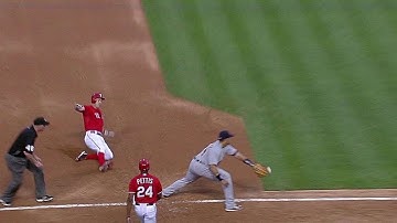 DET@TEX: Murphy gets RBI, reaches on three-base error