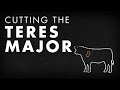 Beef butchery  cutting the teres major