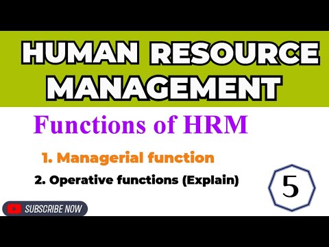 Functions of HRM | Operative functions of HRM | b.com , BBA, MBA - YouTube