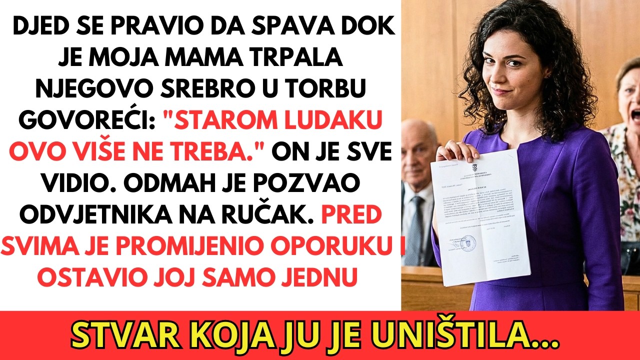 Djed je vidio mamu kako krade. Promijenio je oporuku pred svima.