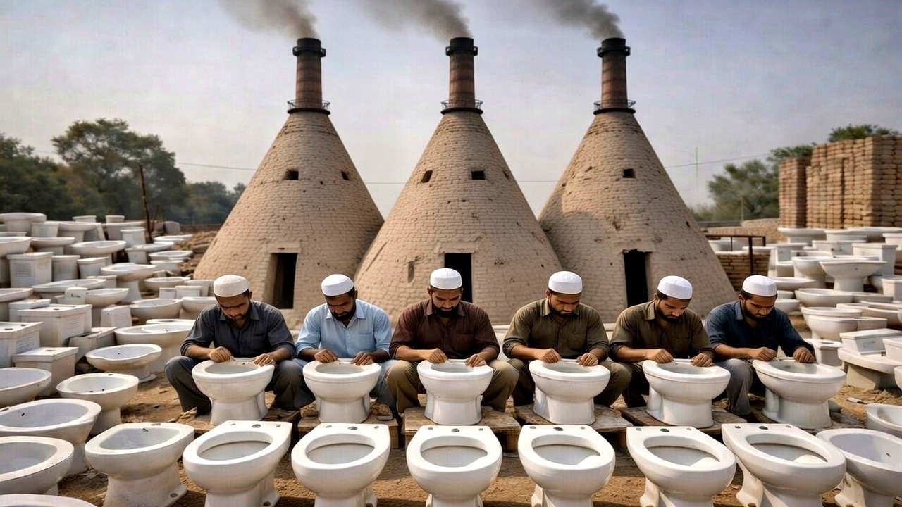 Most Popular Pakistani Craftsmen Manufacturing Toilet Seats | How Commodes are Made