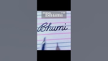 "Bhumi"cursive handwriting, #cursive#handwriting #youtubeshorts#viral#shorts#ytshorts#feeds#yt