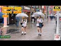 【4k hdr】 3 Hours Rainy day Walk in Shibuya (渋谷) Tokyo Japan | Relaxing Natural City ambience