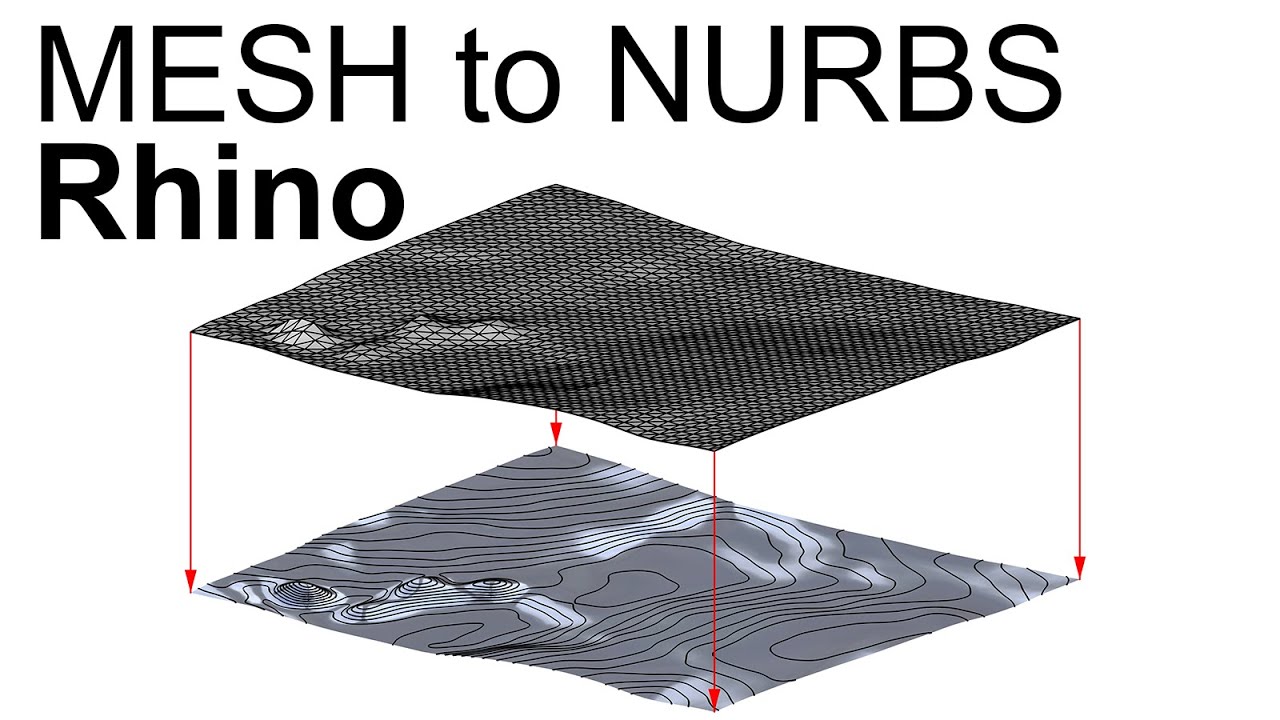 Преобразование сетки сайта в единую непрерывную поверхность NURBS | Rhino Mesh в NURBS | Модель с...